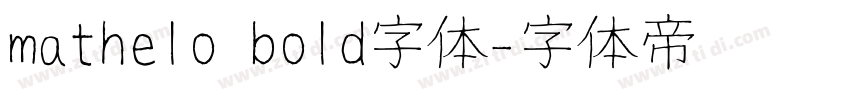 mathelo bold字体字体转换
